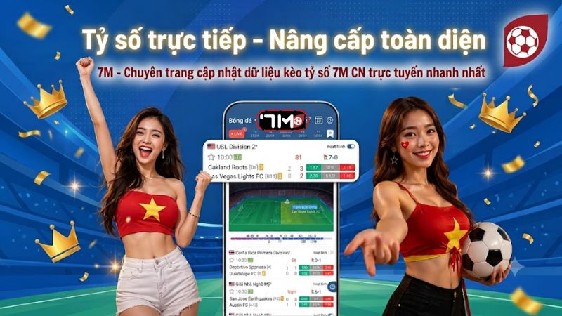 Giao diện trang chủ hệ thống 7M cung cấp thông tin tỷ số trực tuyến và dữ liệu bóng đá chuyên nghiệp